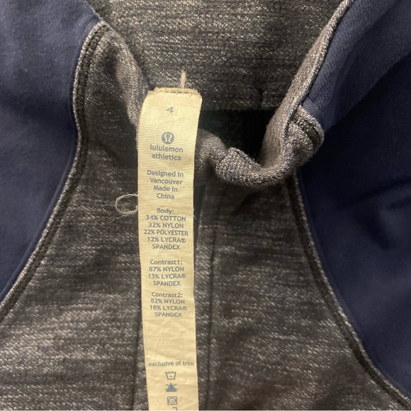 Lululemon blue denim zip up jacket - Picture 4 of 5